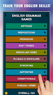 Pamje nga ekrani i Lojërave Gramatikore PRO 10-në-1