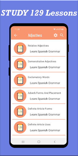 Spanish Grammar Screen 2