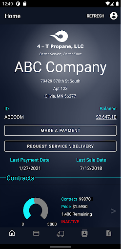 Android application 4-T Propane, LLC screenshort