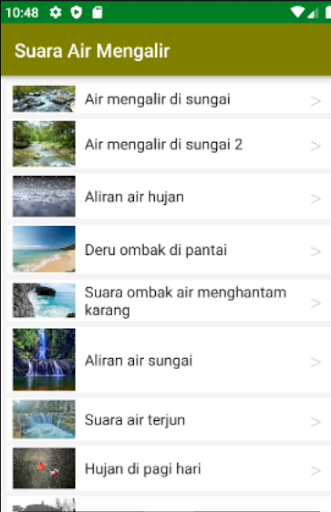 Android application Suara Air Mengalir Offline screenshort