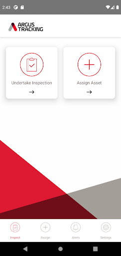 Android application Argus Tracking Check Sheet screenshort