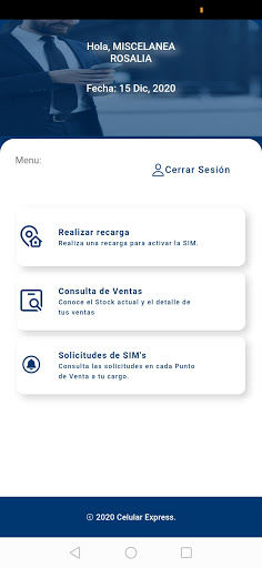 Celex Punto de Venta Screen 2