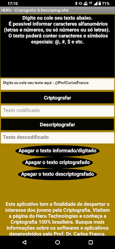 Android application Heru criptografia screenshort