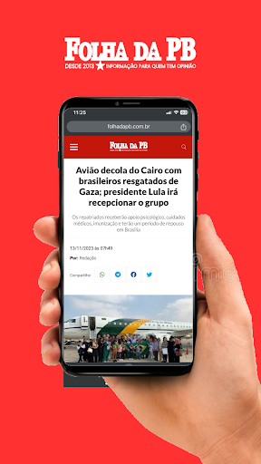 Android application Folha da PB screenshort