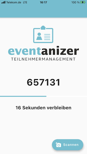 eventanizer 2FA Screen 2