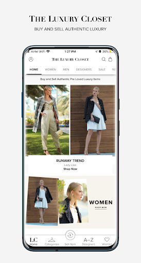 Android application The Luxury Closet - Buy & Sell screenshort