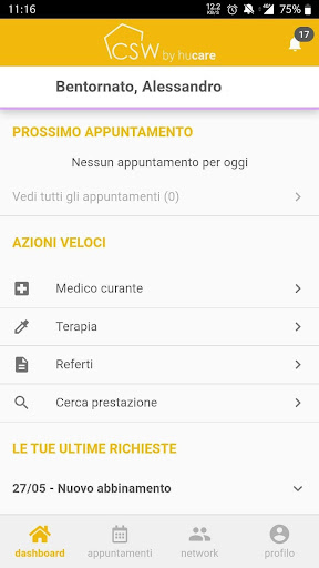 CSW Paziente Screenshot