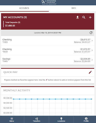 Citizens Alliance Bank Screen 2