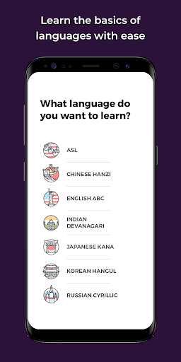 Learn Chinese, Japanese writing, ASL, with Scripts  APK screenshots 2