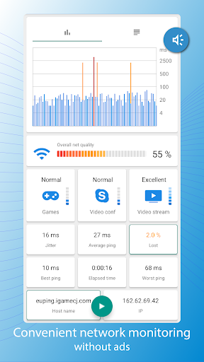Android application Pingmon - network ping monitor screenshort