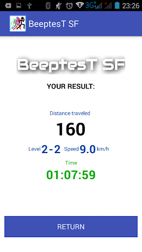 Beep Test SF Screen 3