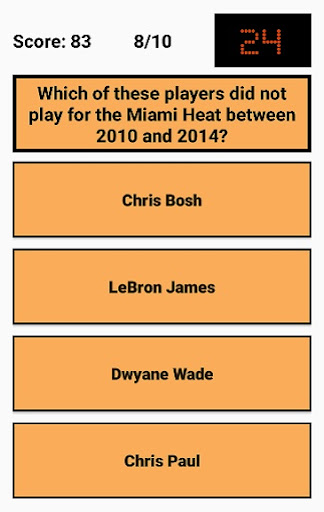 NBA Quiz Screen 2