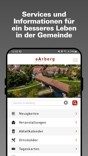 Android application Einwohnergemeinde Aarberg screenshort