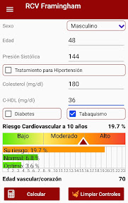 Framingham Cardiovascular Risk screenshot