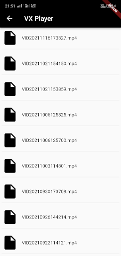 Android application VX Player screenshort