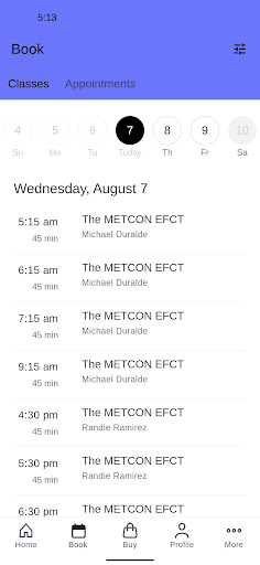 EFCT Fitness Screen 2