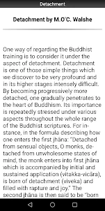 Buddhism: Detachment