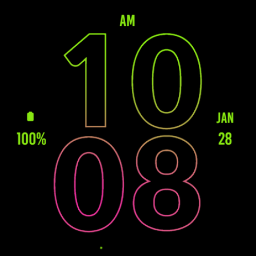Green Pink LE Watch Face logo