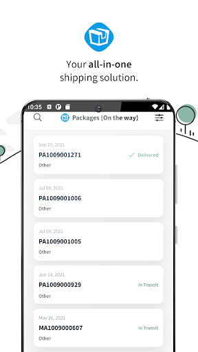 Android application Paketos screenshort