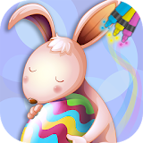 Easter coloring book icon