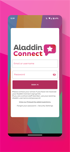 Android application Aladdin Schools Connect screenshort