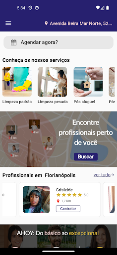 Android application AHOY! Faxina e Diaristas screenshort