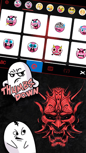Red Ghost Mask Keyboard Backgr Screen 3