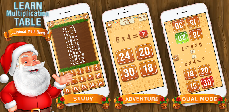 Learn Multiplication Table - Christmas Math Game