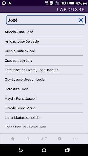 Larousse de Biografías Screen 3