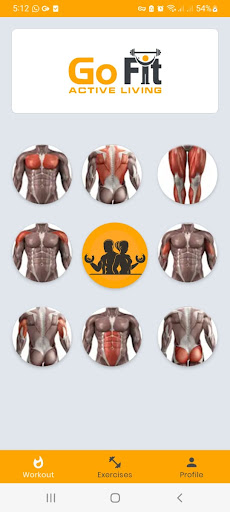 Android application fitness exercice screenshort