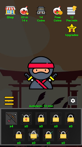 Android application Ninja Idle Clicker screenshort