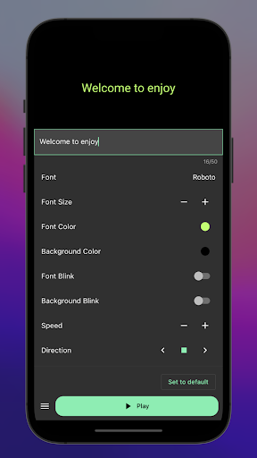 Android application Led Scroller by onmonday screenshort