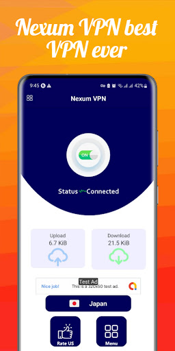 Android application Nexum VPN screenshort