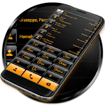Cover Image of Download Dialer Theme G Black Orange  APK