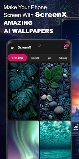 Android application ScreenX : AI Wallpaper App screenshort