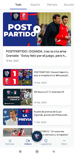 SD Huesca - Official App Screen 3