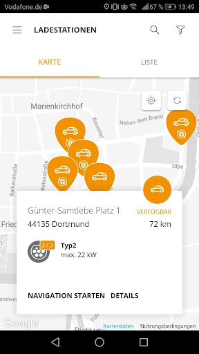 DEW21 fahr-e LadeApp Screen 3