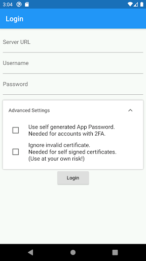 Android application Nextcloud Cookbook screenshort