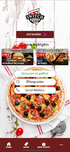 Android application Switch Pizza screenshort