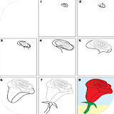 How to draw a rose icon