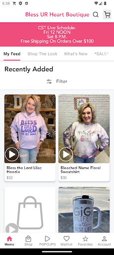 Android application Bless UR Heart Boutique screenshort