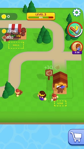 Idle Craft World: Lumberjack 1.4.06 APK + Mod (Unlimited money) for Android