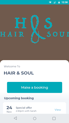 Android application HAIR & SOUL screenshort