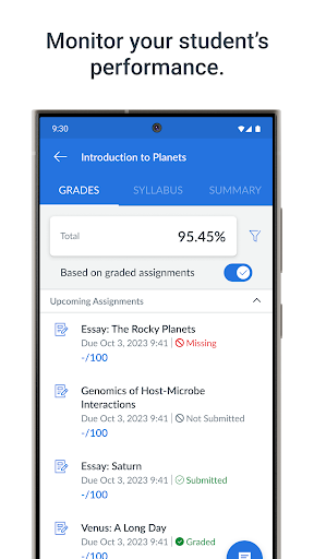 Screenshot of Canvas Parent
