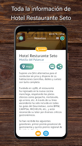 Android application Hotel Restaurante Seto screenshort