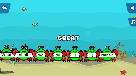 Learn english game-Grab a Crab