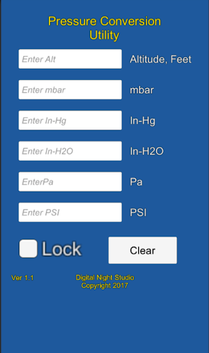 Android application PressureConvert screenshort
