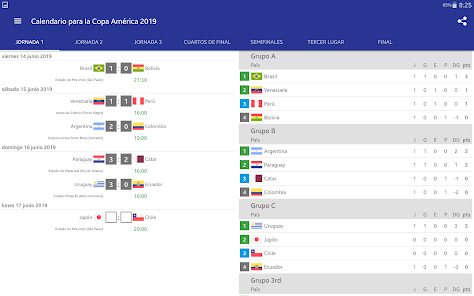 Screenshot 10 Calendario para la Copa Améric android