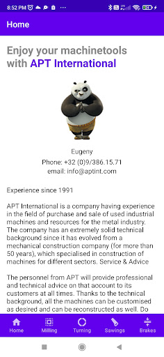 Android application CNC Turning machines screenshort