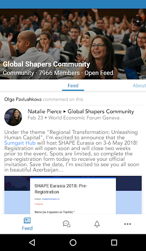 World Economic Forum TopLink Screen 2